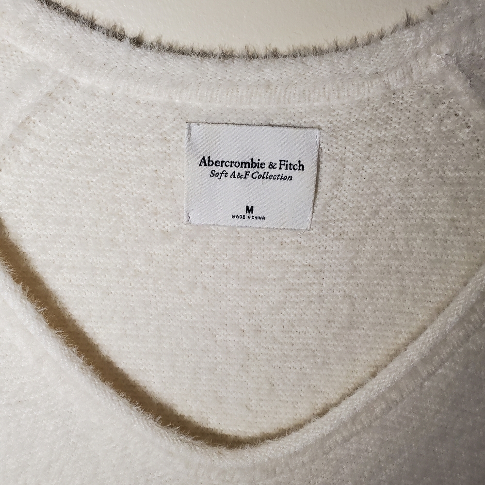 Abercrombie & Fitch Soft AF Sweater Ivory Size M - Picture 7 of 11